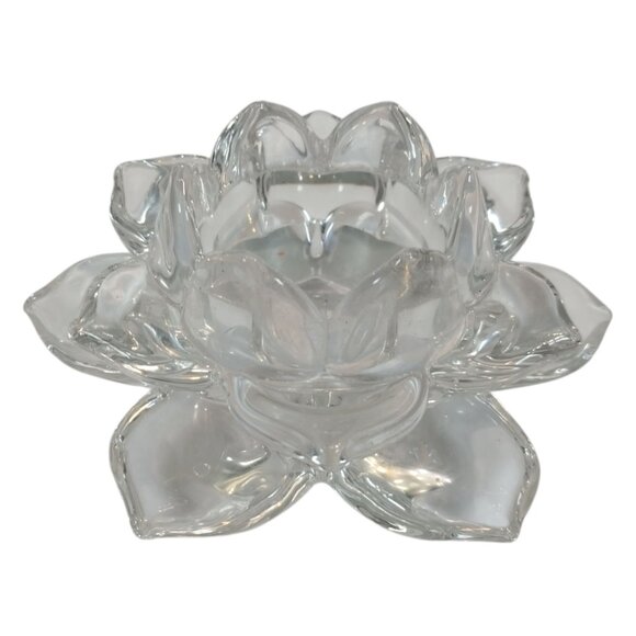 PartyLite Lotus Flower Glass Votive Candle Pair P91289 - Picture 4 of 9